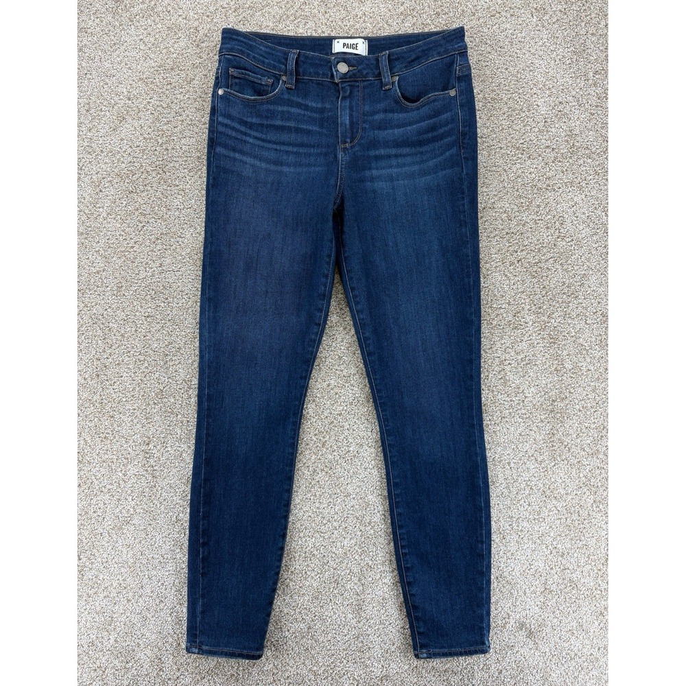 PAIGE Verdugo Ankle Skinny Jeans Women's 29 Blue Annalee Dark Wash Stretch Denim